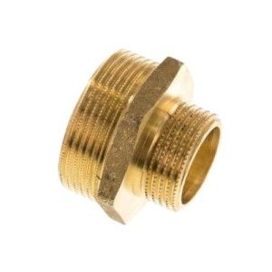 Double nipple G 1 1/2"-G 1 1/4", 16 bar Brass/Red