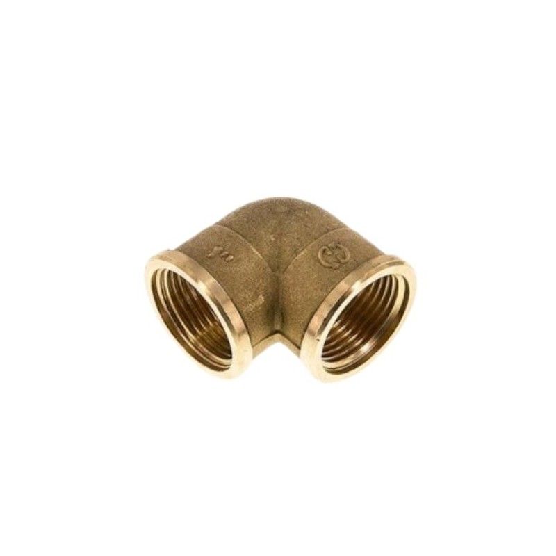 90° elbow G 1/2" (Female thread), 16 bar Brass