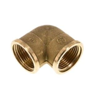 90° elbow G 1/2" (Female thread), 16 bar Brass