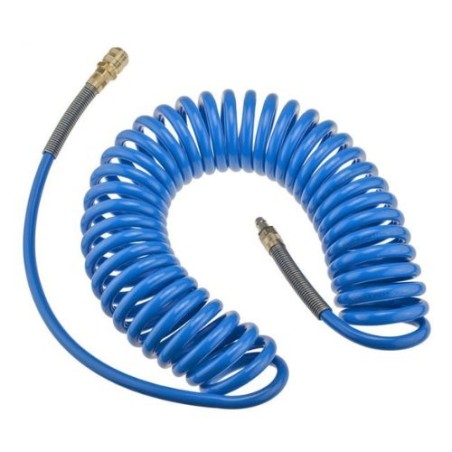 012 spiral PU hose with couplings, L 10 m