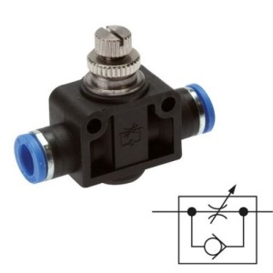 1-way flow control 6mm push in fitting,IQSDRV 6