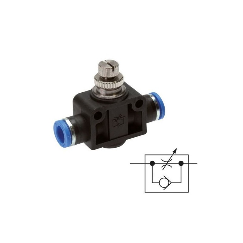 1-way flow control 8mm push in fitting,IQSDRV 8