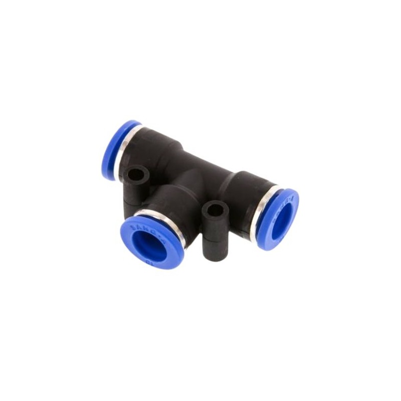 ātrais pneimatiskais savienojums, T forma, 3x OD 10mm