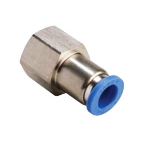 Push-in fitting female thread