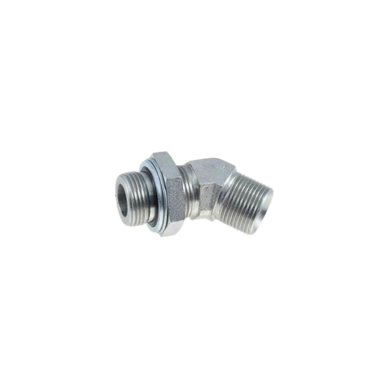 BSP 3/8" male threads elbow 45° coupling with fixation nut