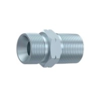 BSP 1/2" - NPT 1/2" male threads straight coupling