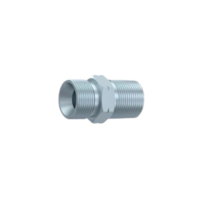 BSP 1/2" - NPT 1/2" male threads straight coupling