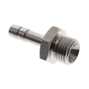 1/2" male BSP thread fitting to hose ID 19 mm, stainlees steel