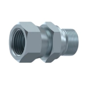 BSP 3/8" - BSP 1/2" male and female threads straight coupling
