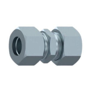 M16x1 išorinių sriegių tiesi M tipo jungtis vamzdžiui OD 12 mm, su 2 veržlėmis ir įvorėmis