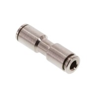 Straight push in fittings OD 2x 6mm, Tmaks 150⁰C , nickel-plated brass