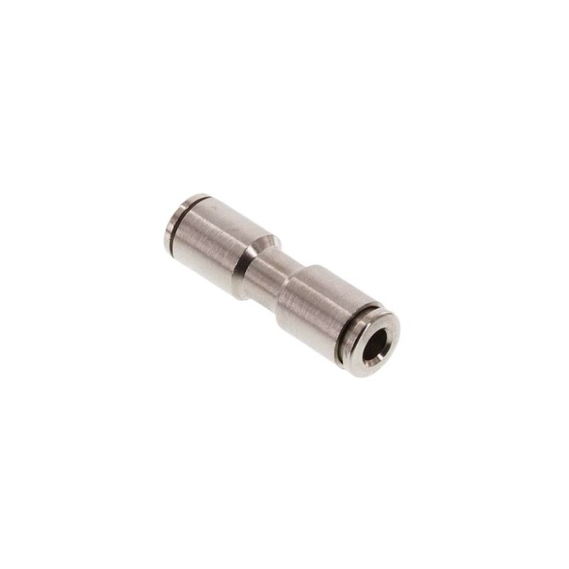 Straight push in fittings OD 2x 10mm, Tmaks 150⁰C , nickel-plated brass