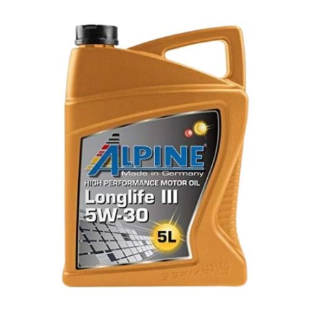 ALPINE LONGLIFE III 5W30 HC-synthetic engine oil, 5 L