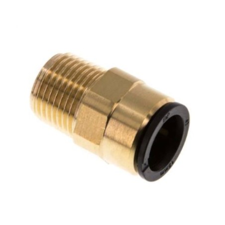 1/2   BSP ārējā vītne, ātrais pneimatiskais savienojums OD 15mm