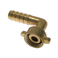 1/2" vidinio BSP sriegio lenktas 90⁰ antgalis su pasisukančia veržle į žarną ID 13 mm, žalvaris