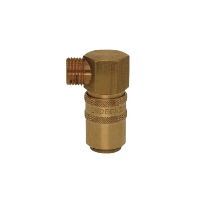M16 x1.5 coupling with 90 male thread with valve