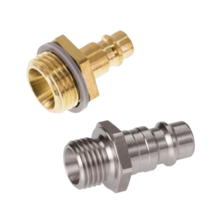 Compressed air fitting external thread
