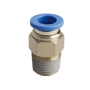 Push-in fittings, male thread