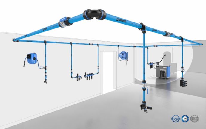 Aukščiausios kokybės suspausto oro vamzdynų sprendimai iš „Prevost“